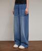 Yk Yk Applique Denim Sweatpants Medium Blue