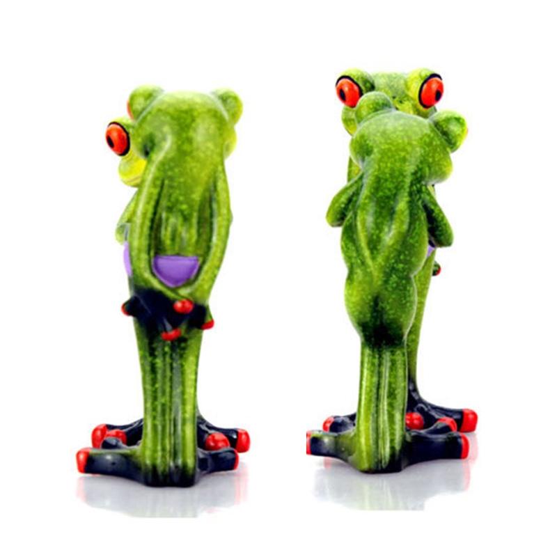 BESPORTBLE 2pcs Frog Figurines Resin Animal Garden Statues Funny Frog Sculptures for Home Desk Decoration Green BESPORTBLE 2pcs Frog Figurines Resin Animal Garden Statues Funny Frog Sculptures for Home Desk Decoration Green