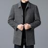 Genuine Brand Men's Mid-Length Woolen Jacket - Autumn/Winter Fashionable Down Liner Coat