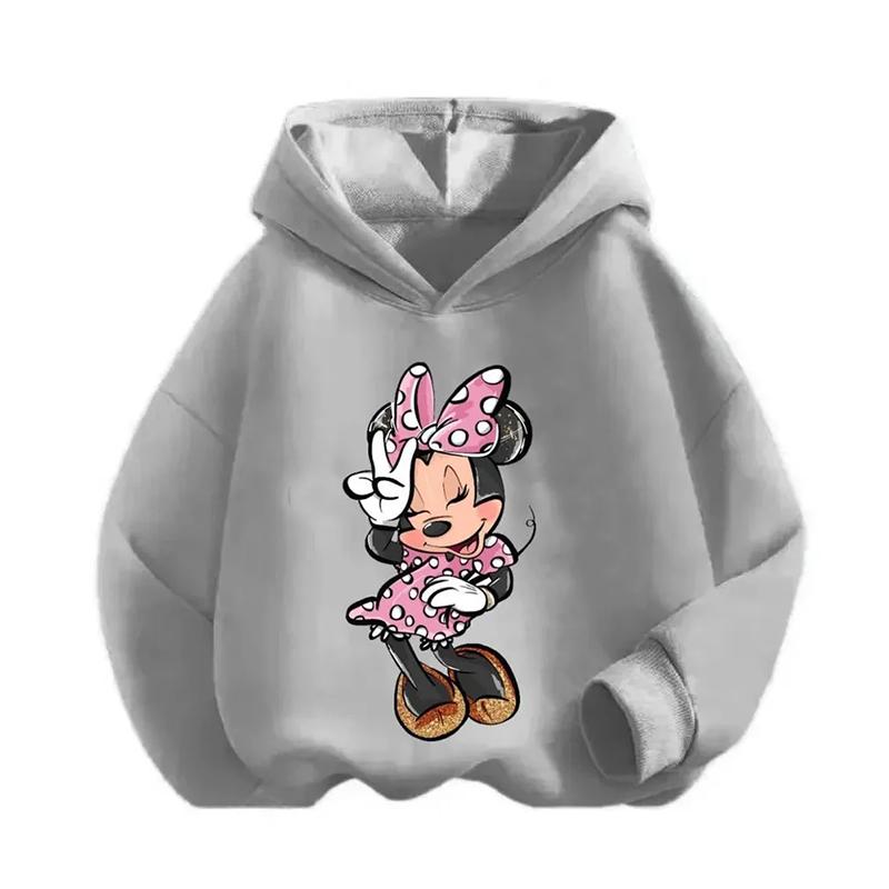 Children's Kawaii Mousee Minnieee Hoodie Girls Top Vacation Fashion Trip Kids' Clothing Toddled Girls
