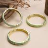 3 Pcs Vintage Bohemian Cloisonne Bangle For Women Small Flower Enamel Gold Color Plated Bracelet Luxury Jewelry Gifts