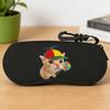 Silly Cat With Lollipop Glasses Case Unisex Sunglasses Case Soft Custom Eyewear Box Pocket Eyeglass Cases Cover