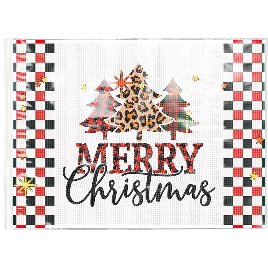 Christmas Pattern Diamond Art Table Mats Heat-Resistant Non-Slip Table Mats for Dining Table Home Party KitchenCamping Holiday