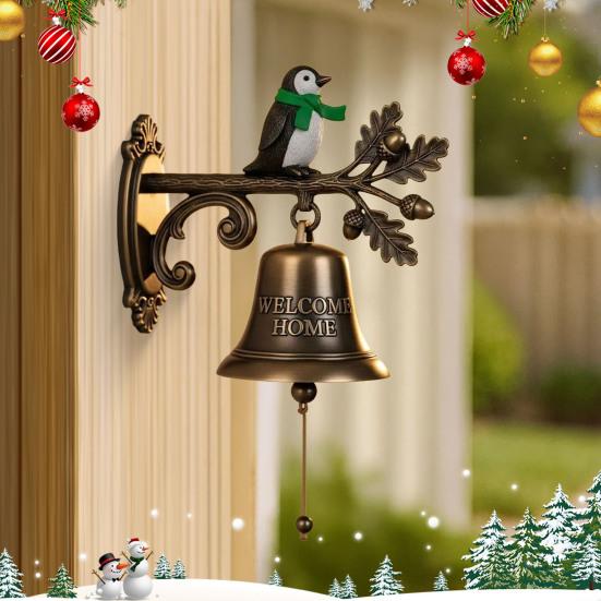 Christmas Welcome Doorbell Santa Claus Reindeer Snowman Penguin Cookie Man Door Bell Home Office Entrance Decorative Bell
