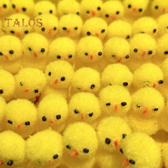 Easter Chick Ornament Yellow Cotton Ball Chicken Fluffy Chick Decoration for Home Office Easter Party Easter Basket Filler
