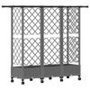 Raised Garden Bed with Trellis and Roof Light Gray 164 x 40 x 127 cm PP