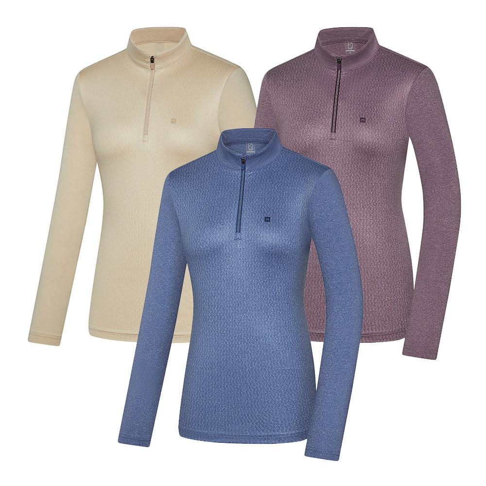 KOLPING Women'S Spring High Cool Long Sleeve Half-Zip T-Shirt Ktt4549W