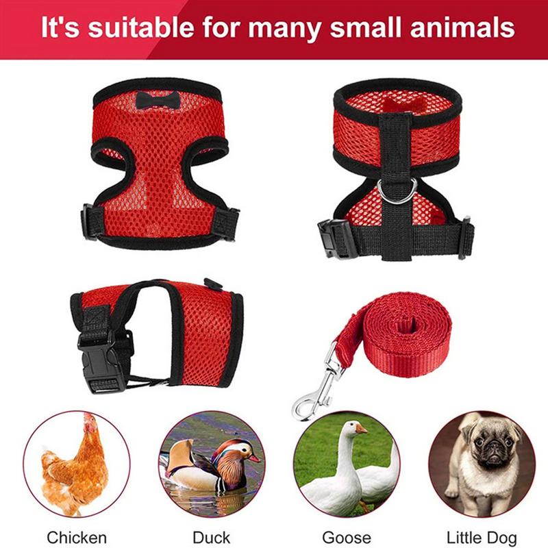 Adjustable Chicken Harness Chicken Walking Harness With rope Small Pet Harness For Chicken Duck Hen Pet Vest Training Harness