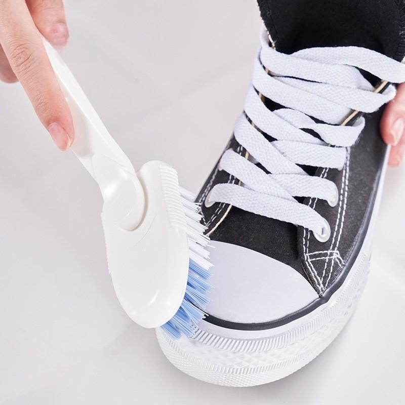 Bristle Soft Shoe Brush With Long Handle For Delicate Cleaning And Use Versatile