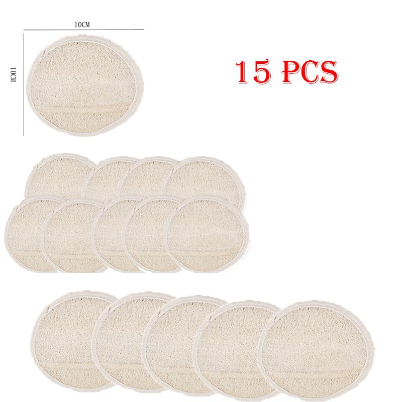 5pcs/pack Exfoliating Loofah Pads Scrubbing Travel Spa Loofah Natural Luffa Facial Body Skin Care Scrubber Bathroom Accessories
