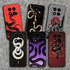 Black Snake Doodle Soft Phone Case for Xiaomi Redmi Note 12 13 14 15 Pro Plus 11 12S 11S 11T 10 4G Black Cover Back Shell