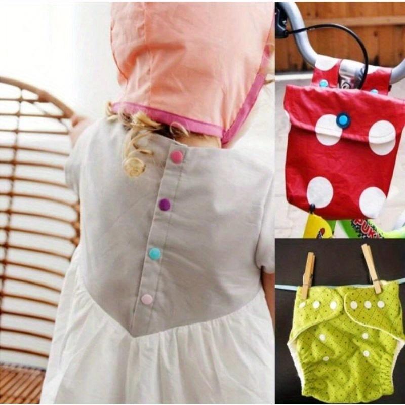 50 Sets Round Snaps Buttons For Bib T5 Plastic Press Button Fastener Snap For Clothes Accessories DIY Crafts