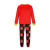 Family Matching Christmas Pajamas Set for Parents and Kids, Long Sleeve Neck Printed Pants Set