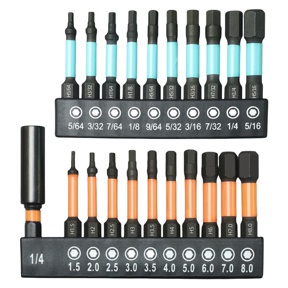 21Pcs Magnetic Drill Bits Multi-Function Magnetic Hex Screwdriver Bit Set with Storage Case Screwdriver Bit for DIY/Pro Use