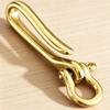 Retro Brass Belt U Hook Keychain Heavy Duty Easy Attach Key Ring Clip for Jean Wallet Chain 