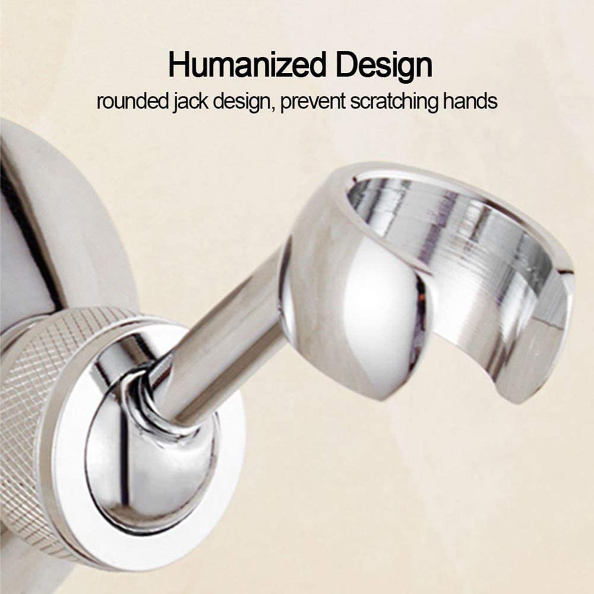 

Adjustable Shower Hose Handset Wall Bracket Holder for Standard Handheld Shower Heads Chrome Plated Brass Construction China Mainland