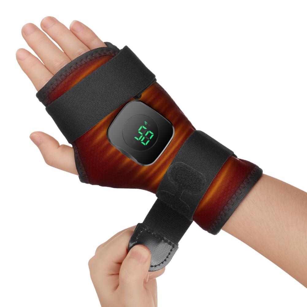 Wireless Wrist Heating Pad 1200 mAh Battery 3 Heat Levels Magnetic Controller Detachable Dual Power Mode for Comfortable Warmth