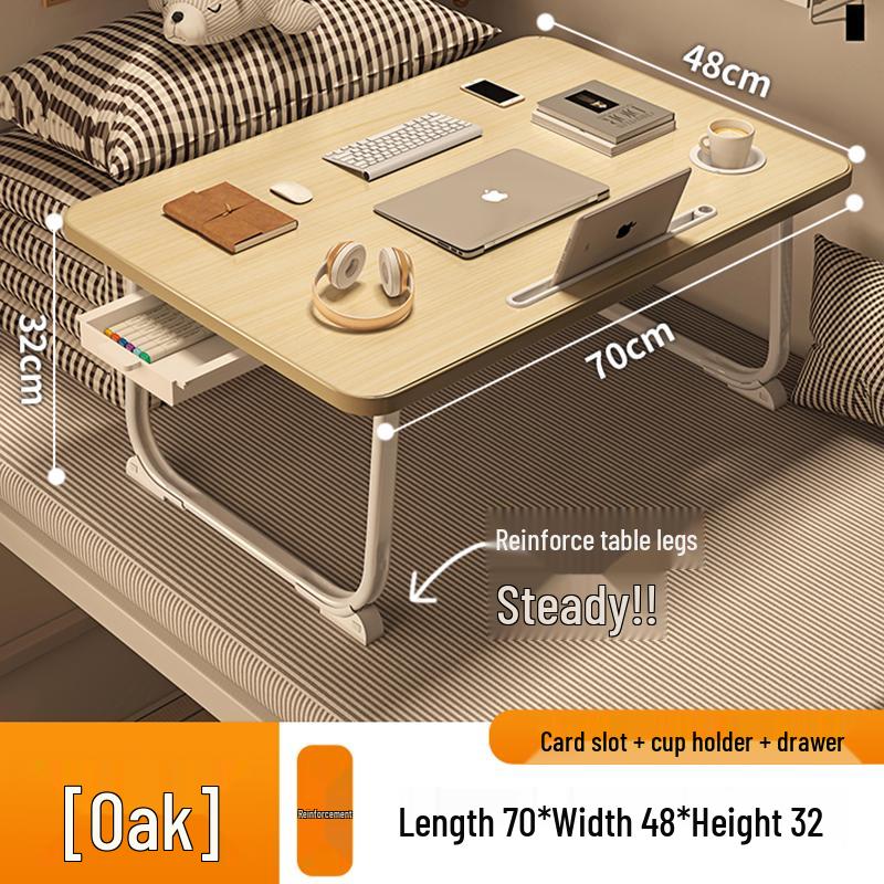Folding Bedside Laptop Desk: Bay Window & Dorm Use