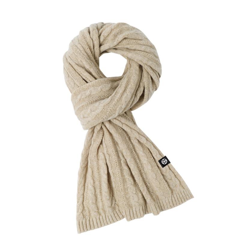 Winterschal für Damen, warm, gestrickt, dick, weich, elastisch, Schals mit verdrehter Textur, breit, lang, winddicht, Nackenschutz