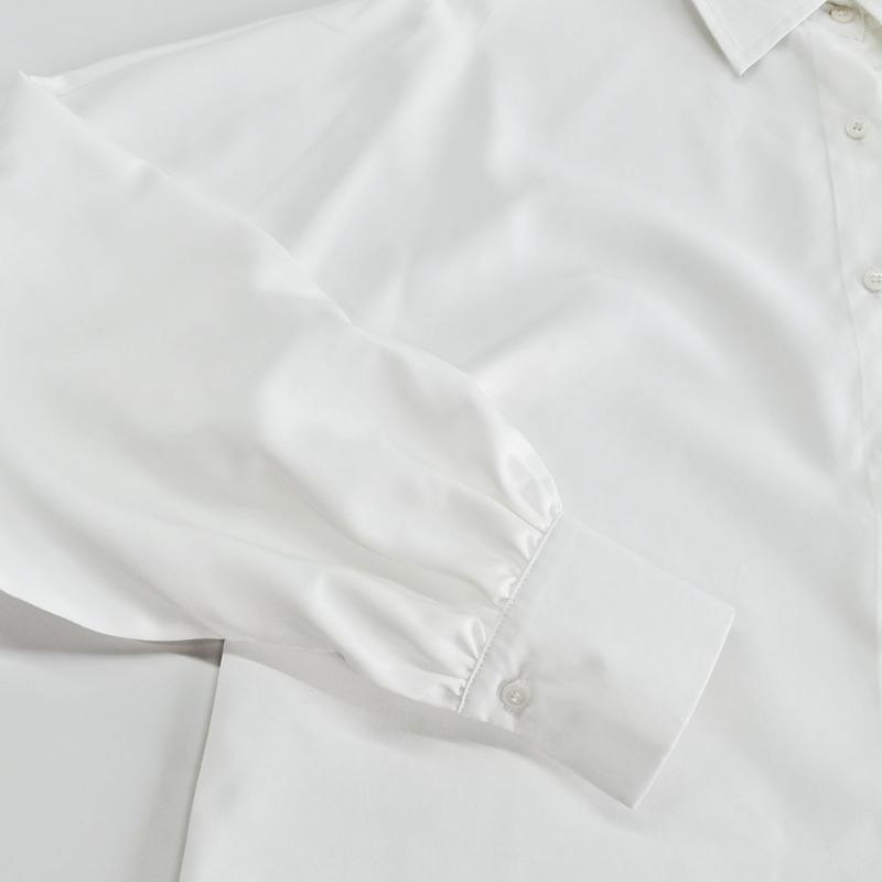 Blusa da Donna Vintage Elegante con Maniche a Bolle e Scollo a V Top Casual per il Lavoro