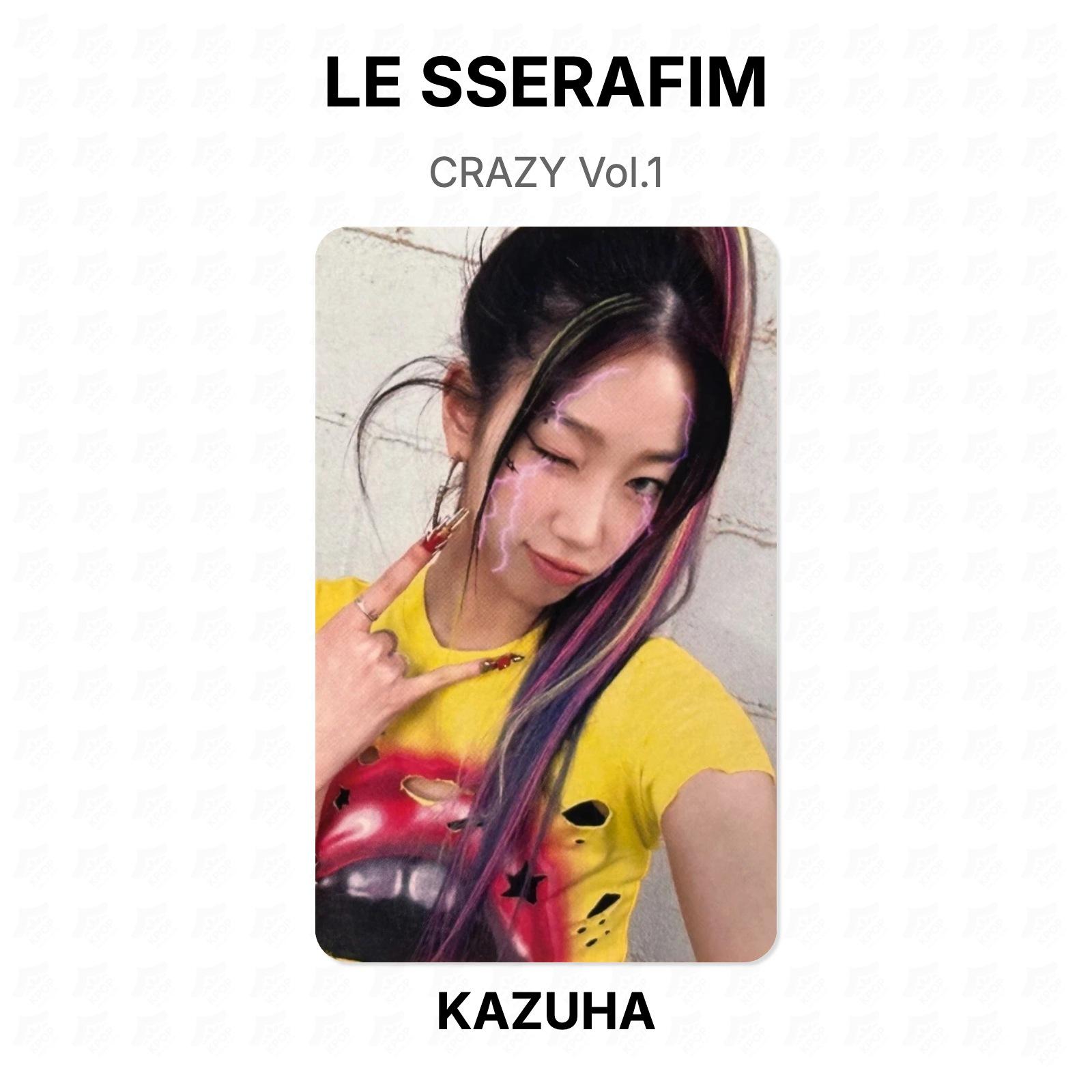 LE SSERAFIM CRAZY Vol.1 Official Photocard KAZUHA