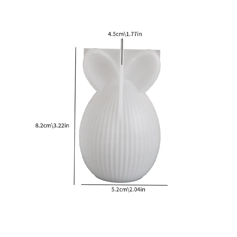 3D Easter Bunny Candle Mold Rabbit Egg Scented Candle Silicone Molds Resin Casting Silicone Mold for DIY Soap Plaster Crafts