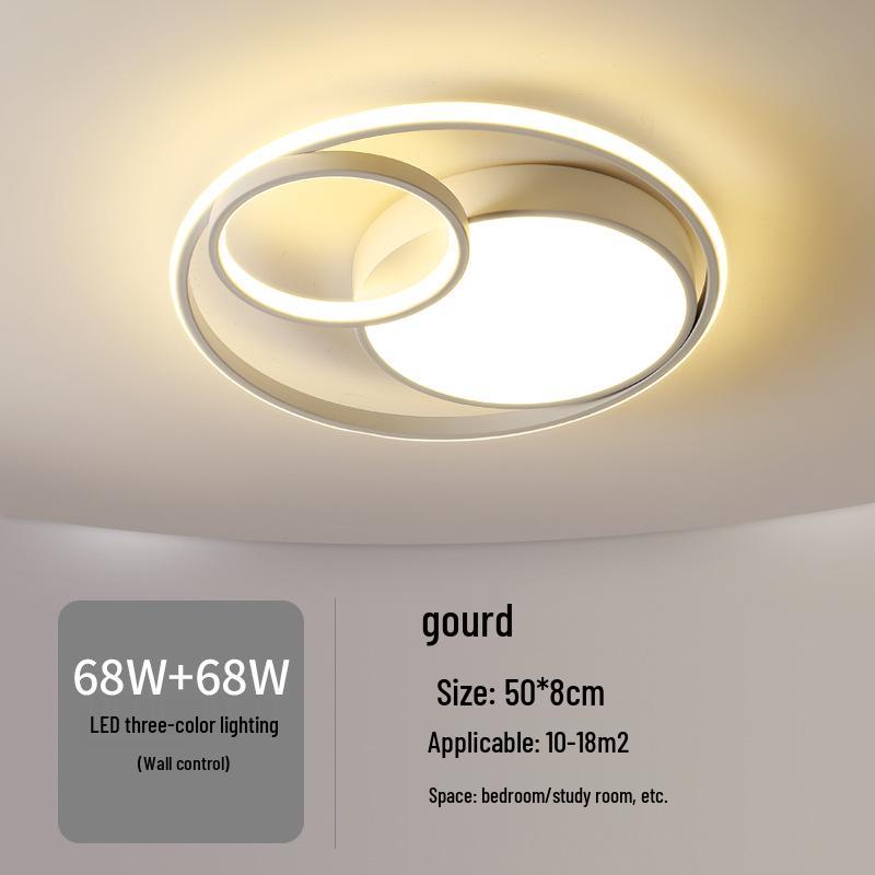 Nordic Modern LED Ceiling Light - Minimalist Black & White Design for Bedroom, Study, or Romantic Settings
