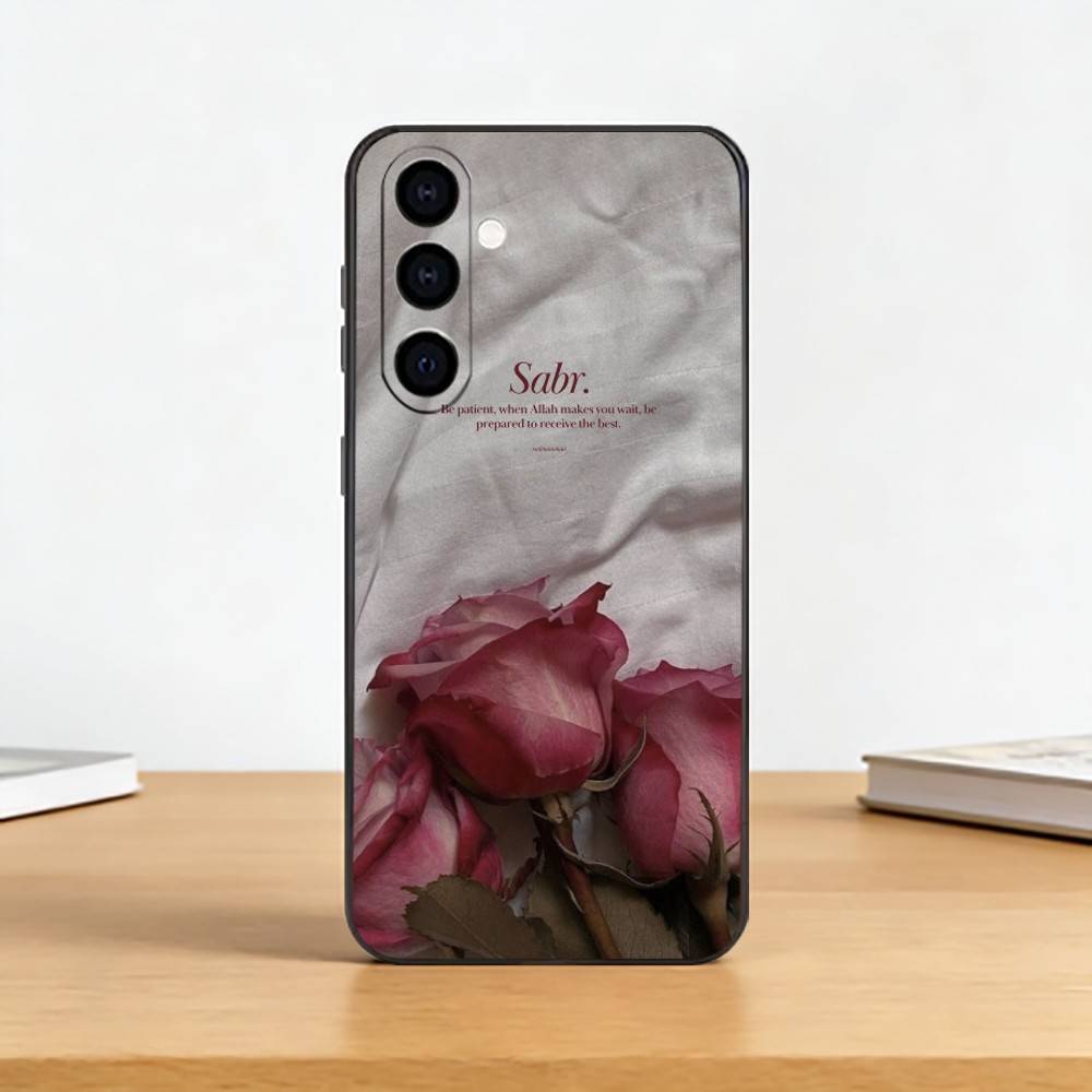 Koran-Sabr Islam Geduld Handyhülle Für Samsung Galaxy A73,A72,A71,A70,A53,A52,A51,Andere Weiche Schwarze Hülle