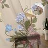 Blumenstrauß aus bunten Blumen Chiffon Transparente Vorhänge für Wohnzimmer Schlafzimmer Küchendekoration Fenster Voiles Tüllvorhang