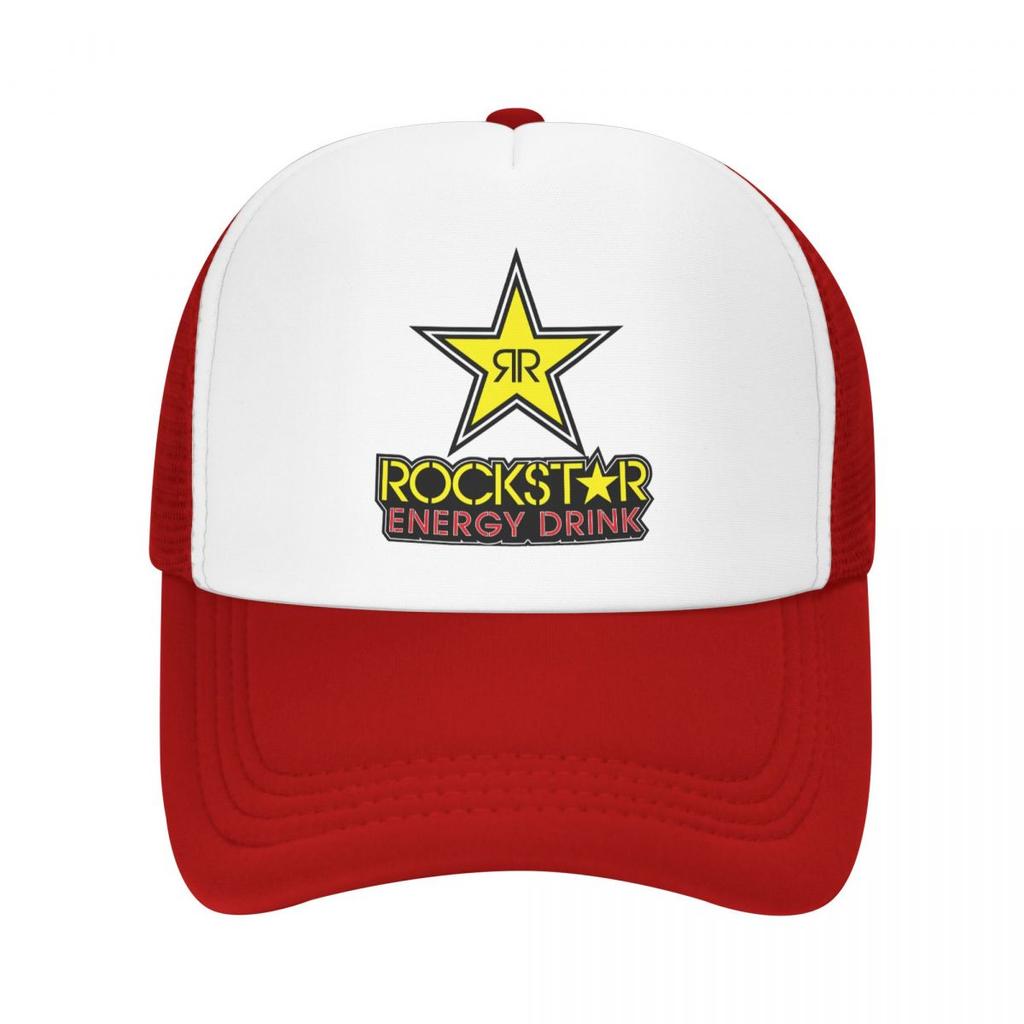 Rockstar Energy Drink Casual Plain Mesh Baseball Cap Adjustable Snapback Hats For Women Unisex Dad Trucker Hats