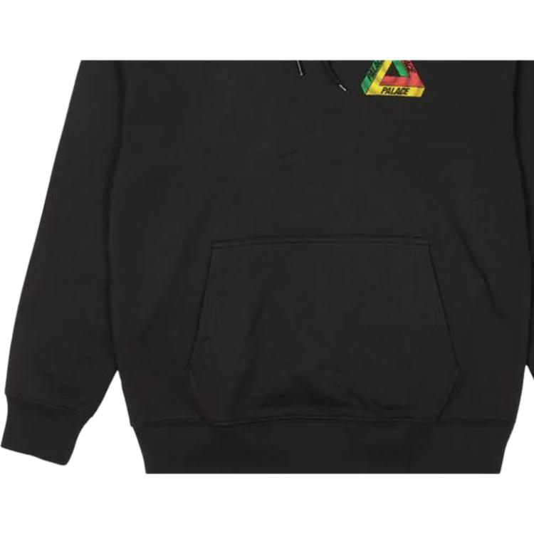 Palace Swirl Tri-Ferg Hood Black Men Tops P23HD107