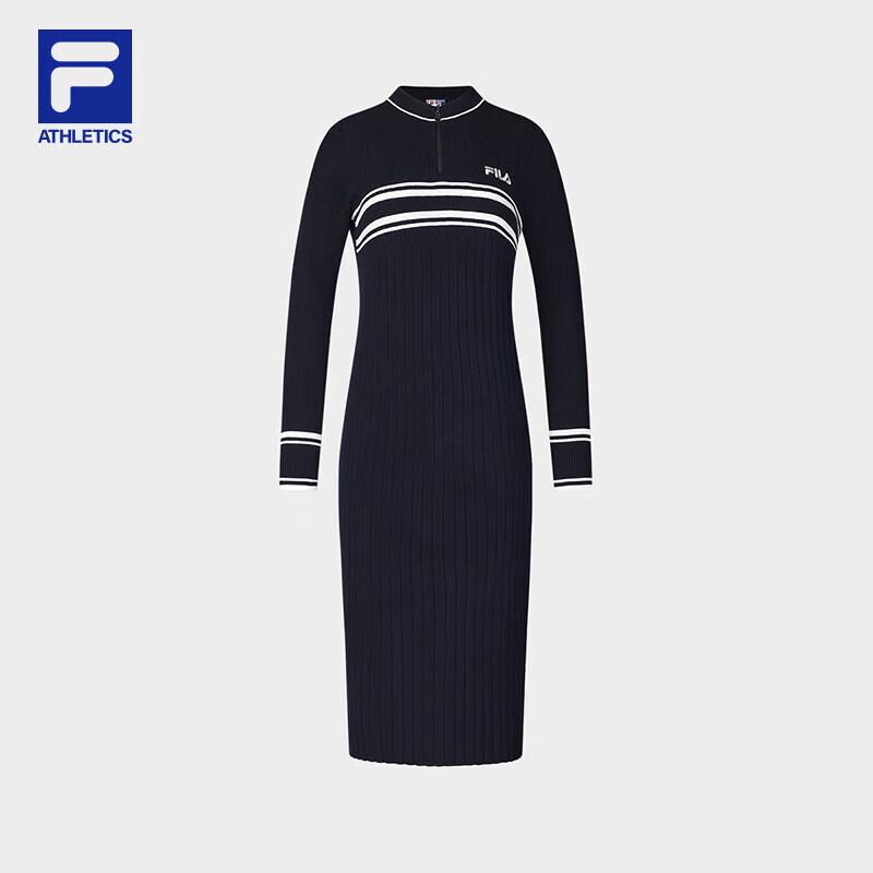 FILA Women s Knit Slim-Fit Long Dress L