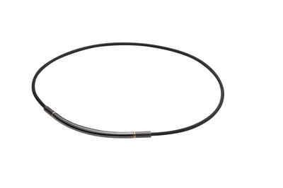 Phiten Necklace RAKUWA Neck Metax Round 40cm Black/Gold