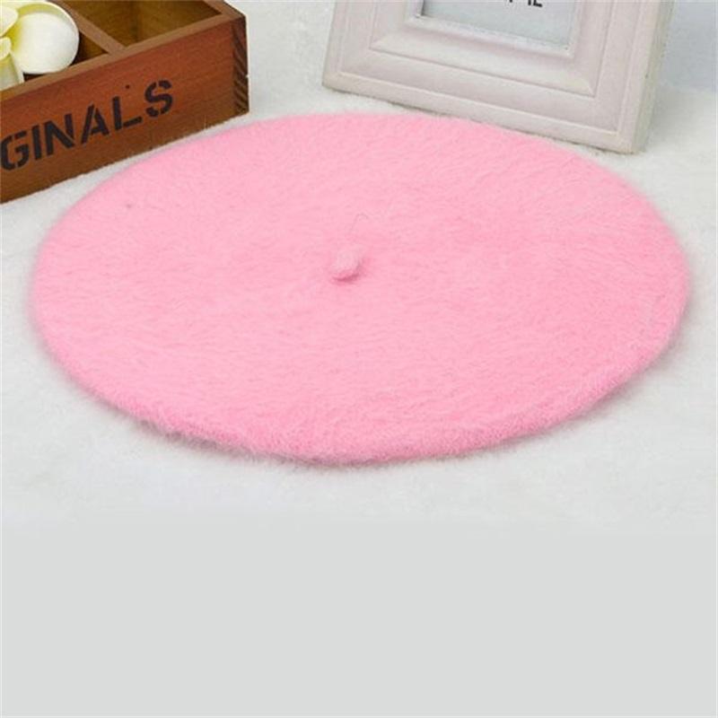 Bere de iarnă pentru femei Versiune coreeană Beretă din blană de iepure Căciulă caldă tricotată din lână Ține de cald