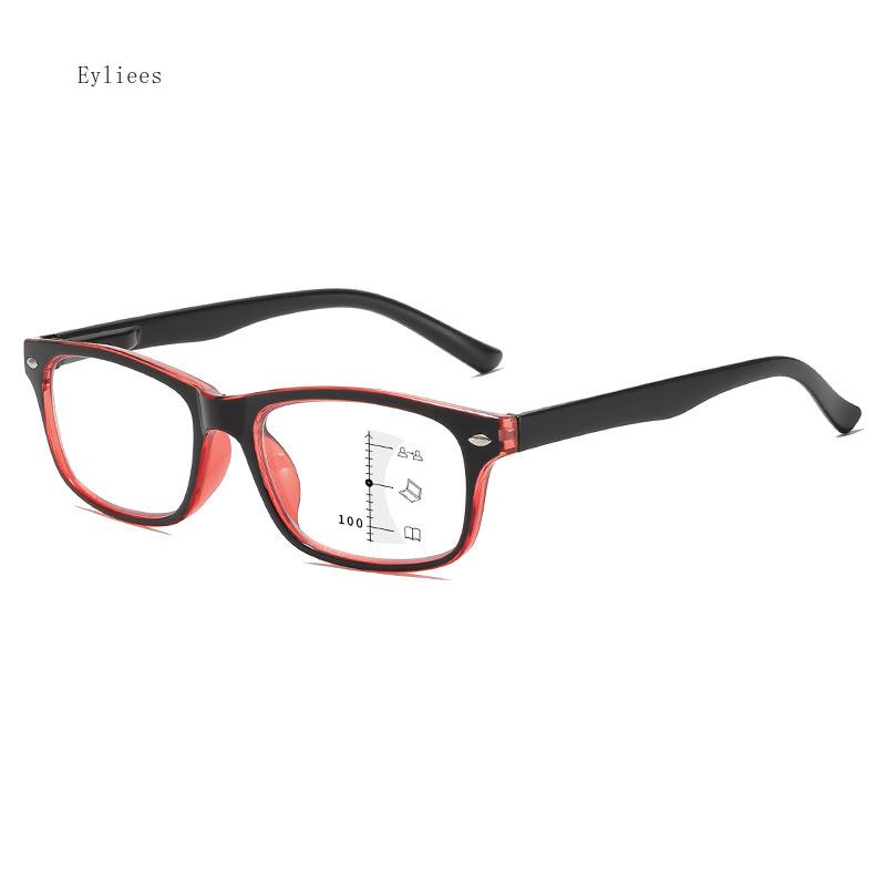 Multifocal Presbyopic Retro Anti Blue Resin Glasses HD Multifocal Reading Glasses Women Clear Men 1.0 To 4.0 Gafas