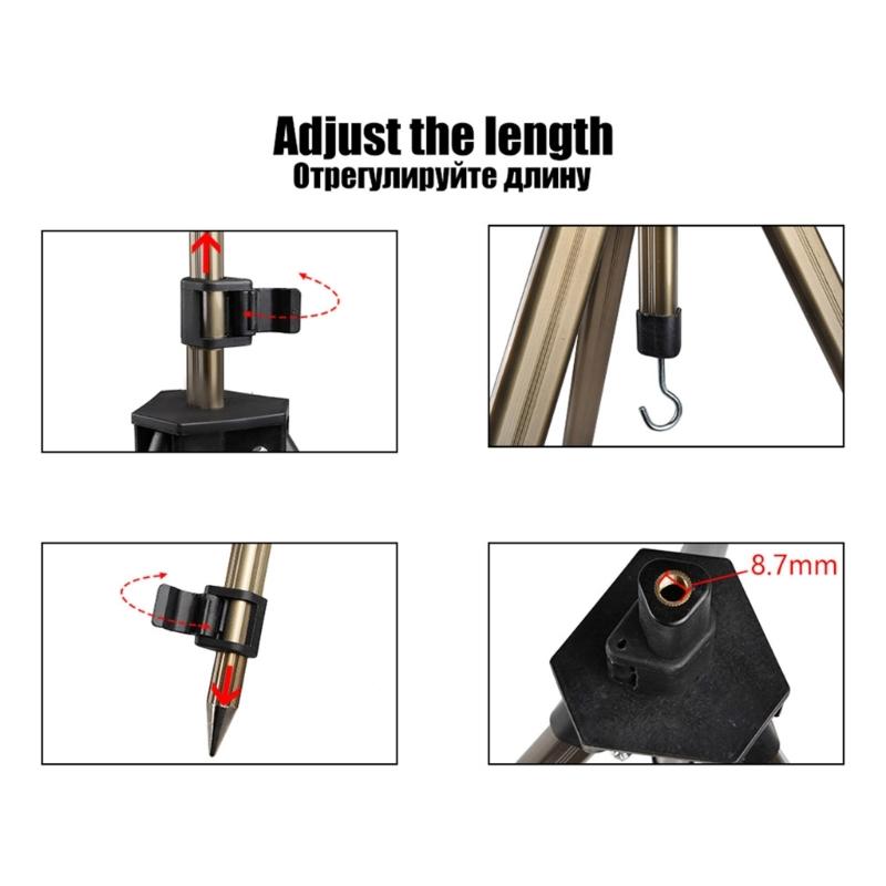 Adjustable Length Fishing Rod Holder Night Fishing Rod Holder Portables for Beach Lake River Angling Accessories