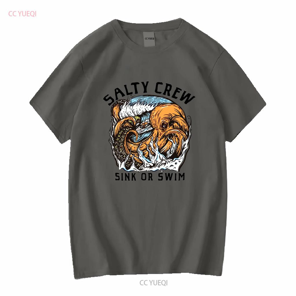 Salty Crew Tsunami Koszulka Athletic Heather vintage Spłukana męska streetwear Codzienna Wszechstronna Wygodna Lekko Unisex Miękka