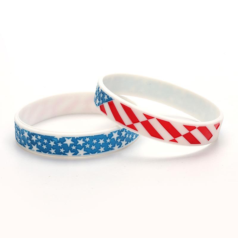 Football World Cup Bracelet Argentina France Brazil Netherlands United States Portugal Italy Flag Silicone Bracelet