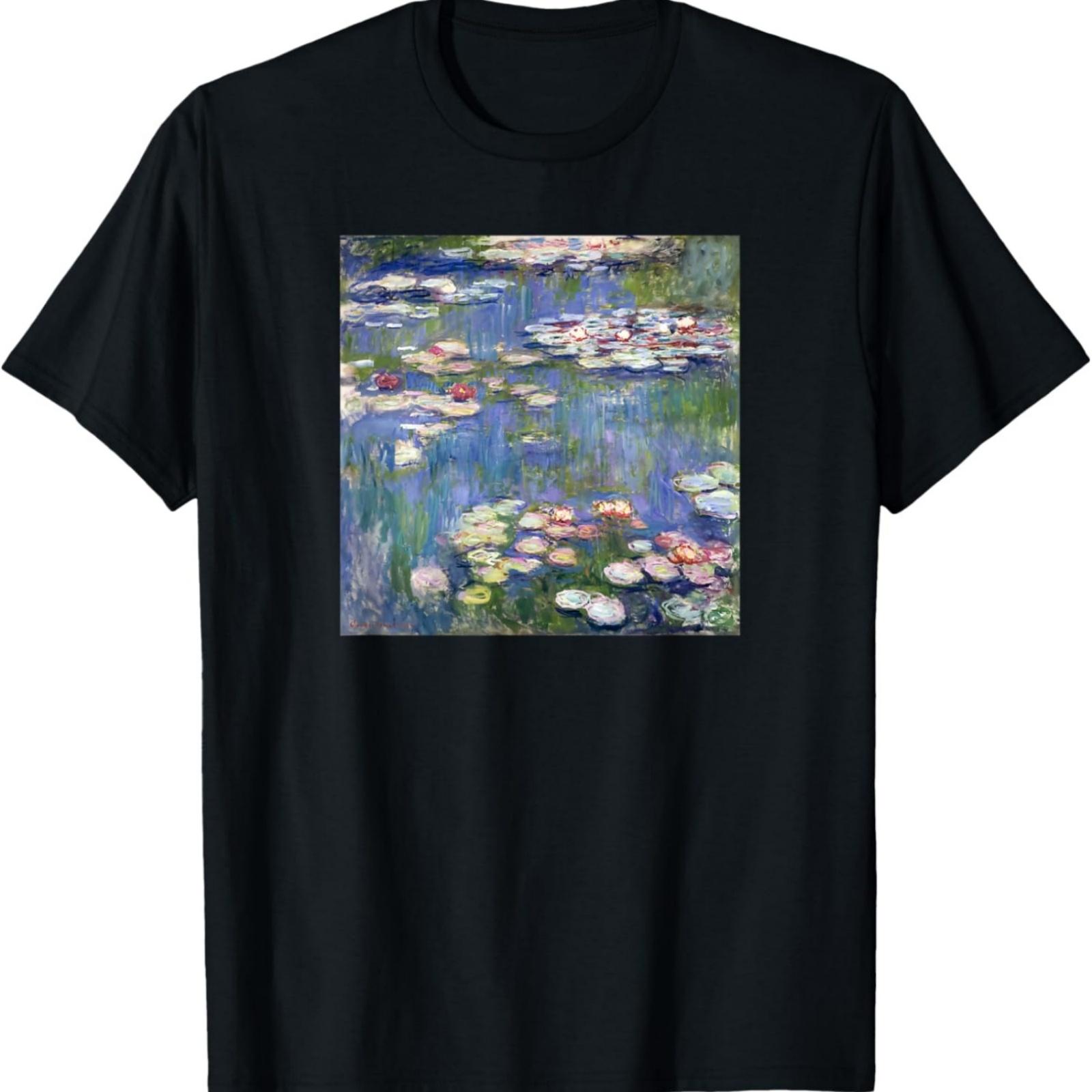 Monet s Water Lilies Modern Art Impressionism Painting Cover T-Shirt S