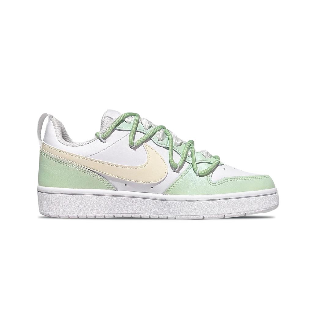 Nike Court Borough Low 2 Low Top Skateboard Shoes Women's Light Green (Unisex) Kids' Skateboarding Shoes