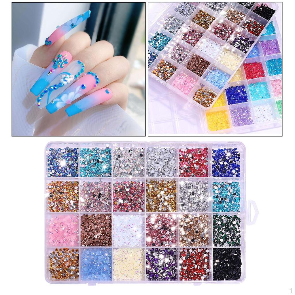3500Pcs Rhinestones Flat Bottom for Body Cases
