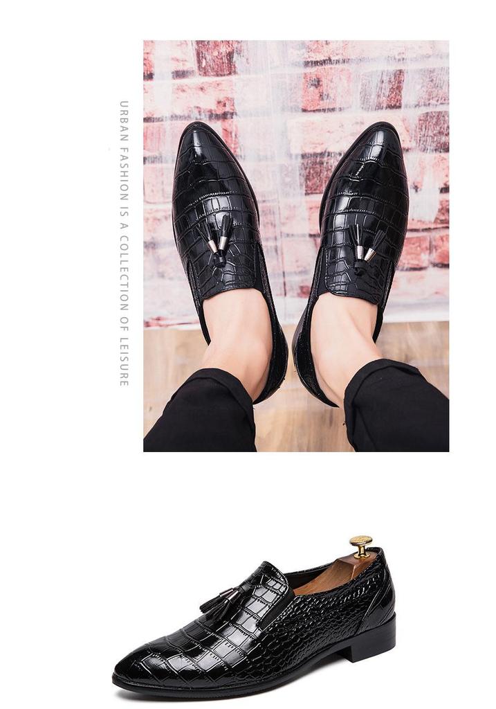 Men’s Spring Tassel Leather Slip-on Shoes: British Style Casual Business Footwear