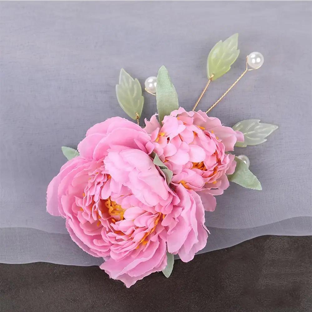 1 Stück Simulierte Blume Haarspange Antikes Kostüm Accessoire Braut Brautjungfer Kopfschmuck Hochzeitsfeier Haarstyling-Accessoires