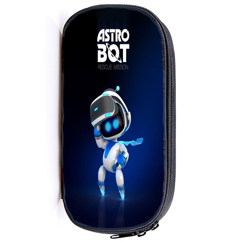 Astro Bot Astronaut Pencil Case Zip Pencil Bag Pouch Function Portable Pencil Case with Zipper Student Stationery Supplies