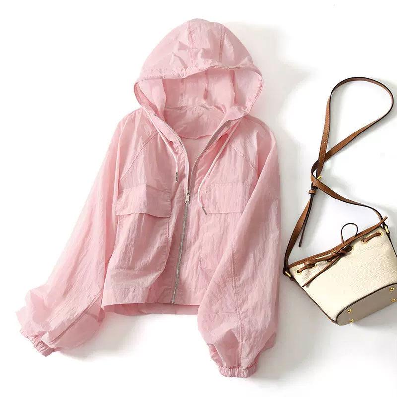 

Женский легкий дышащий солнцезащитный велосипедный костюм большого размера свободного кроя, топ для лета XL (57.5-65kg) розовый