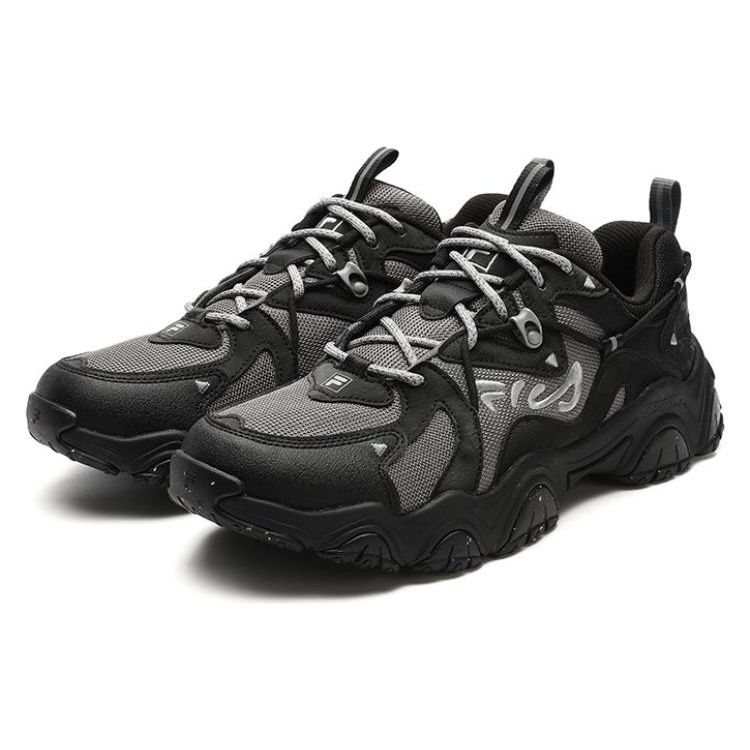 Fila Fluid 4 Comfortable Versatile Low-Top Casual Shoes Men Sneakers Black Gray F12M342107AQA