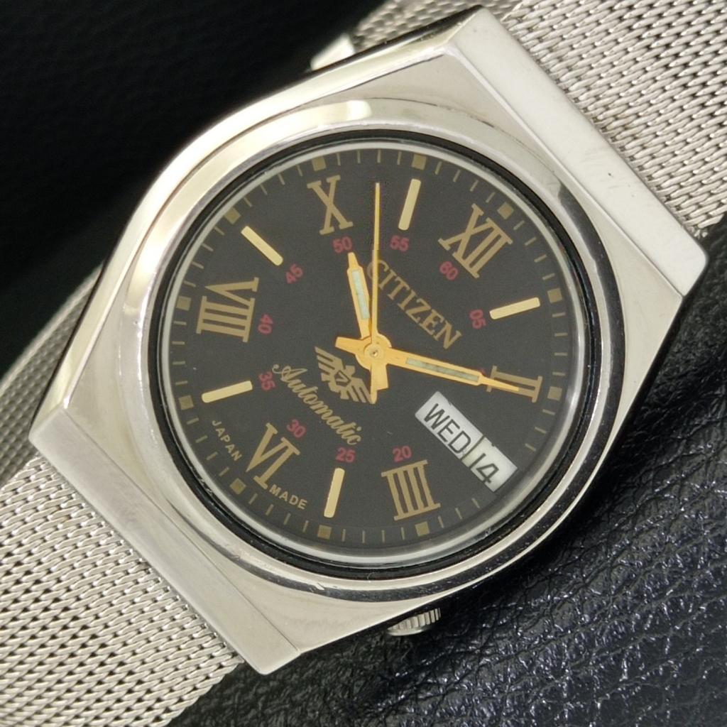 

AUTOMATIC VINTAGE CITIZEN 8200 JAPAN MENS BLACK COLOR DIAL WATCH a500266-2 R151b-a500266
