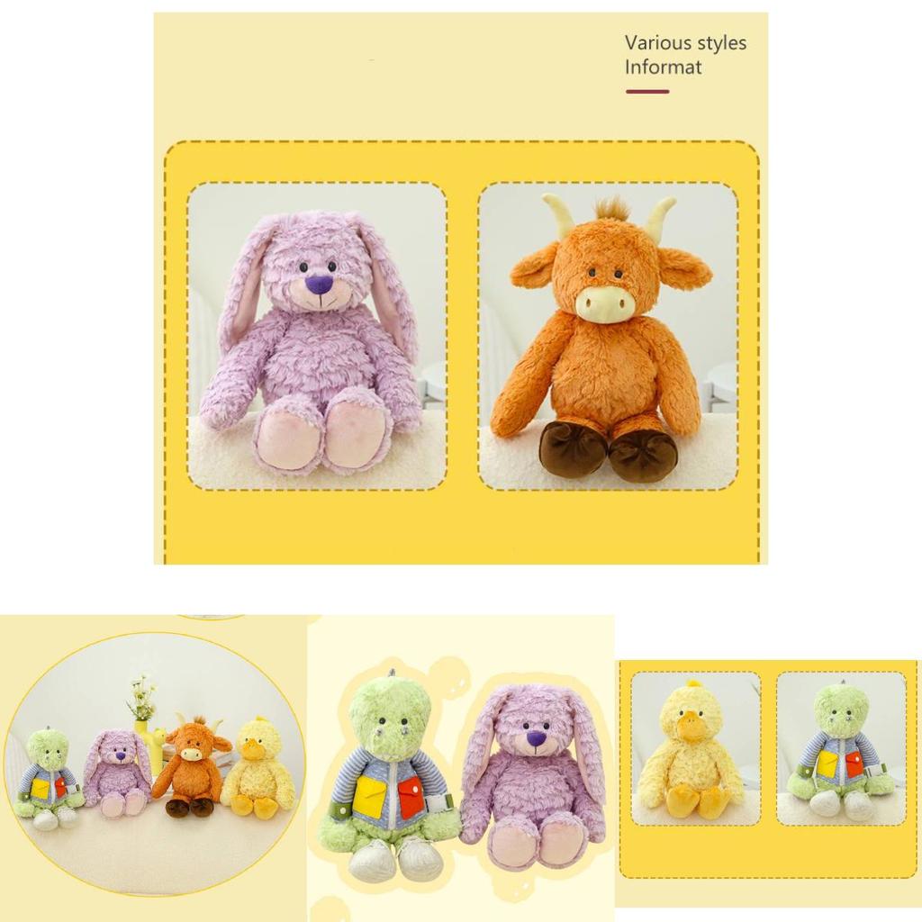 Adorable Bukaqi Plush Dinosaur Bunny Soft Cuddly Unicorn Doll For Girls Comfort
