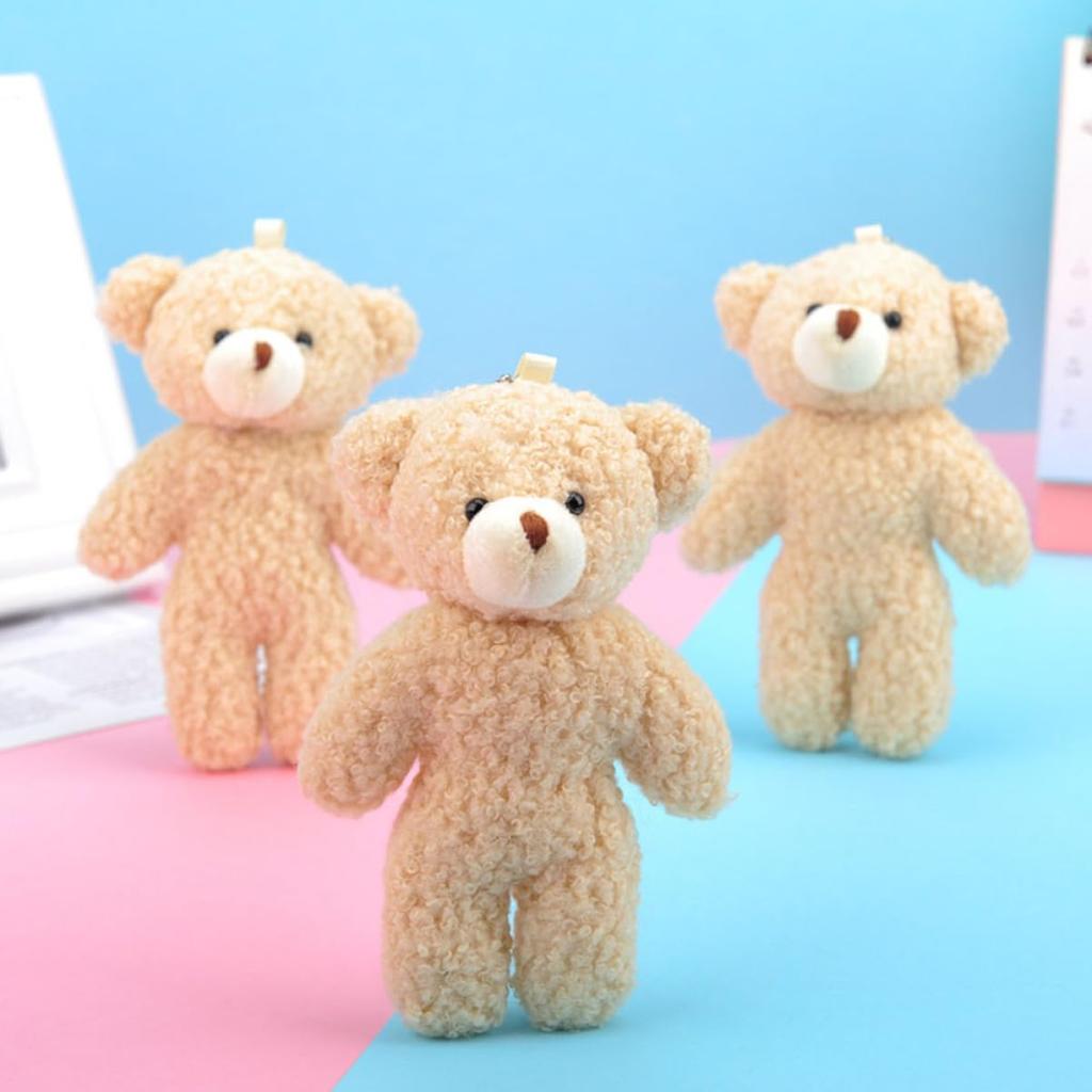EXCEART Set of Mini Plush Bears for Bag Keychain Plush PP Cotton Soft Cute Gifts for Day and Christmas 32-Piece Girls, Charms, Pendants, Toys, Design,