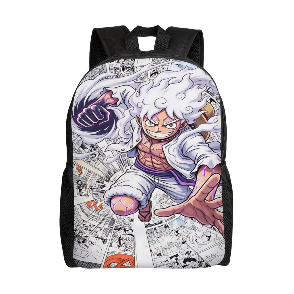 Ones Pieces Backpack Luffy Kawaii Backpacks Boy Girl Hiking Print High School Bags Colorful Rucksack